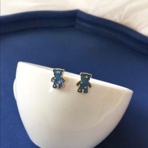 Mini Blue Bear Earrings